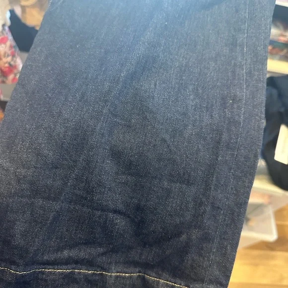 PAIGE Women's Harper High Rise Wide Leg Jeans - Blue - Picture 4 of 4